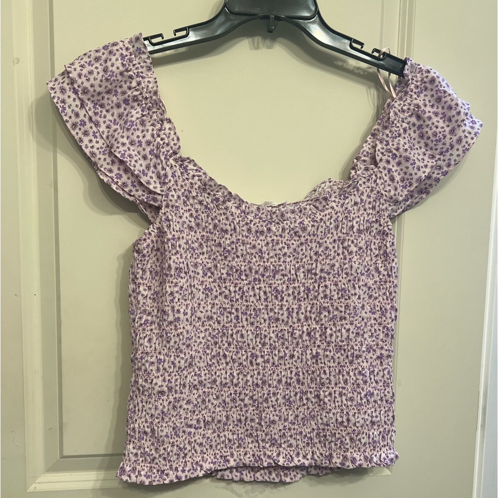 Lush floral peasant top